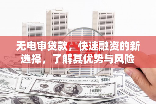 滨海无电审贷款，快速融资的新选择，了解其优势与风险