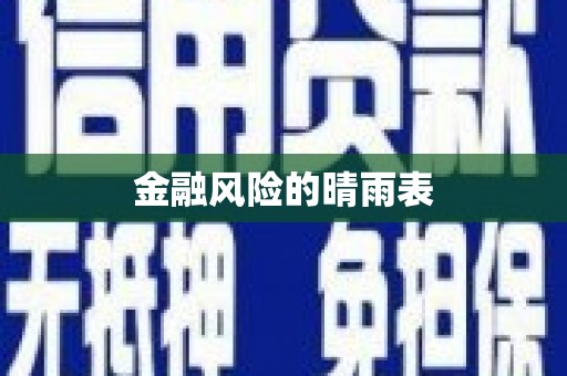 滨海金融风险的晴雨表