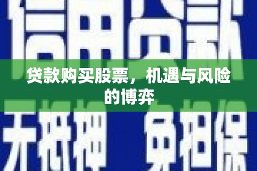 滨海贷款购买股票，机遇与风险的博弈