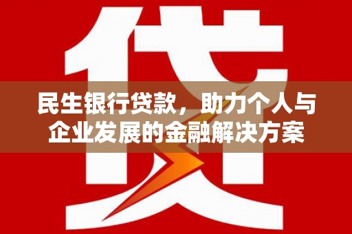 滨海民生银行贷款，助力个人与企业发展的金融解决方案