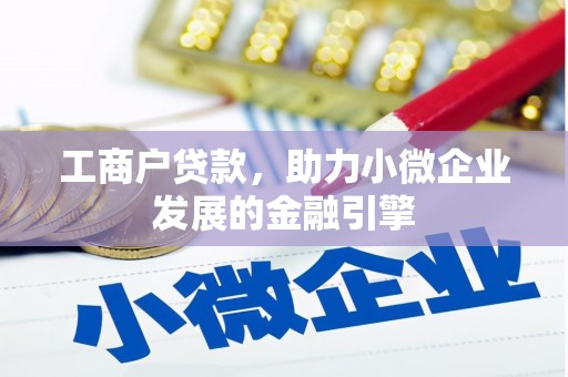 滨海工商户贷款，助力小微企业发展的金融引擎