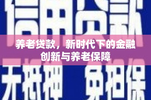 滨海养老贷款，新时代下的金融创新与养老保障