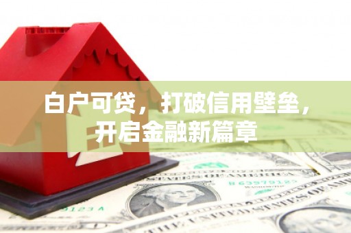 滨海白户可贷，打破信用壁垒，开启金融新篇章