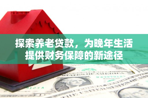 滨海探索养老贷款，为晚年生活提供财务保障的新途径