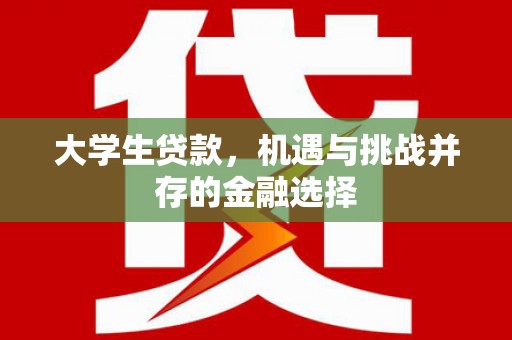 滨海大学生贷款，机遇与挑战并存的金融选择
