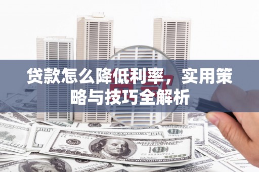 滨海贷款怎么降低利率，实用策略与技巧全解析