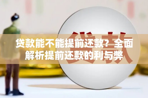 滨海贷款能不能提前还款？全面解析提前还款的利与弊
