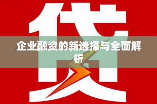 滨海企业融资的新选择与全面解析