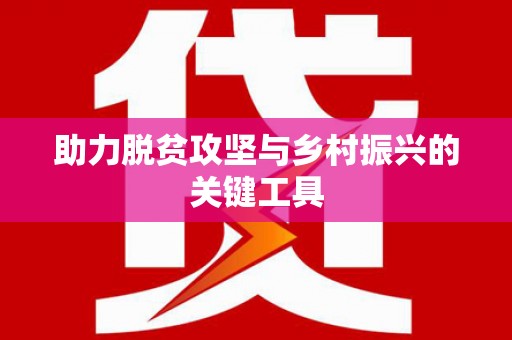 滨海助力脱贫攻坚与乡村振兴的关键工具