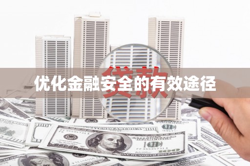 滨海优化金融安全的有效途径