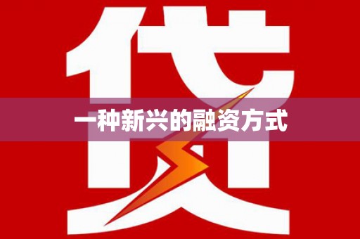 滨海一种新兴的融资方式