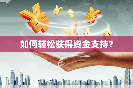 滨海如何轻松获得资金支持？